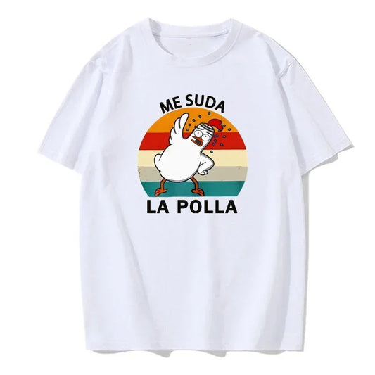 I Sweat My Cocks T Shirt Spanish Texts Funny Jokes Geek Short Sleeve women Summer O-neck Chicken Farm Lover T-shirts Y2K top